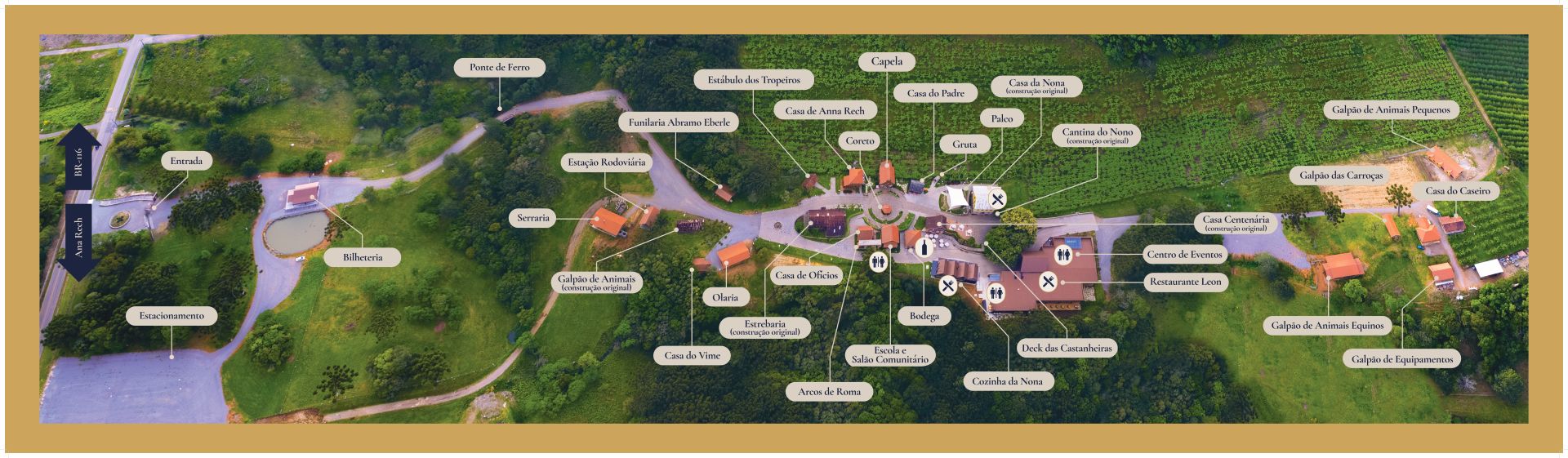 Foto aerea da Villa dei Troni